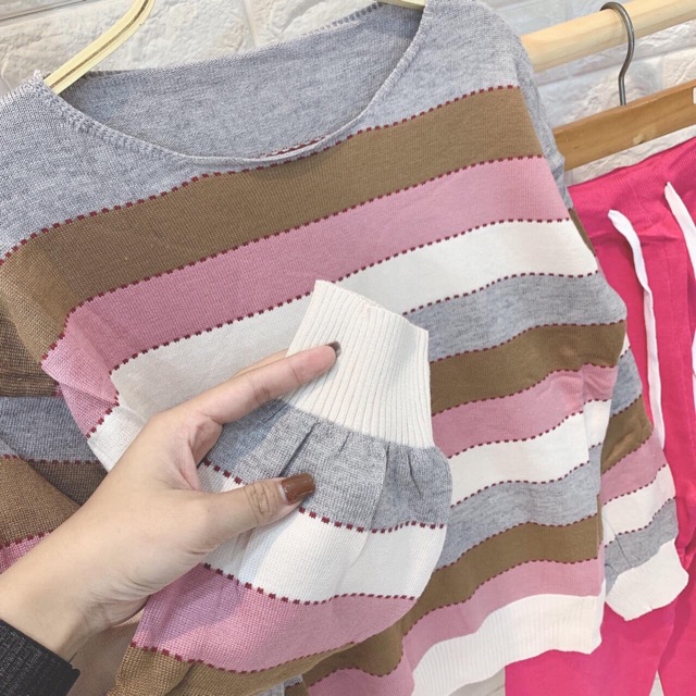 Set len kẻ hồng quảng châu xịn