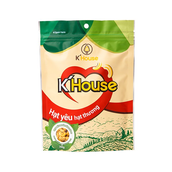 ✅ Hạt Điều Muối Hồng Kông K House [ Túi Zip 40,120 và 200g ]- Hạt Điều K'House Bình Phước Chất Lượng Cao