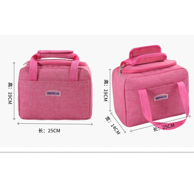 Túi đựng cơm hộp, túi cơm văn phòng có khóa kéo vải chống nước size lớn SUZUKO BAGS TD01