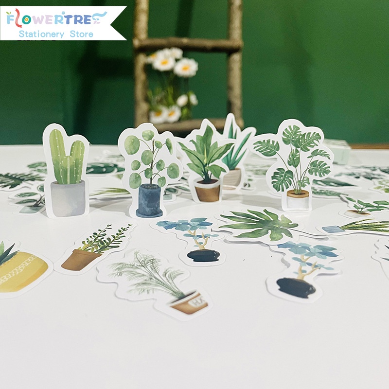 Flowertree 46 Miếng Dán Trang Trí Sổ Tay