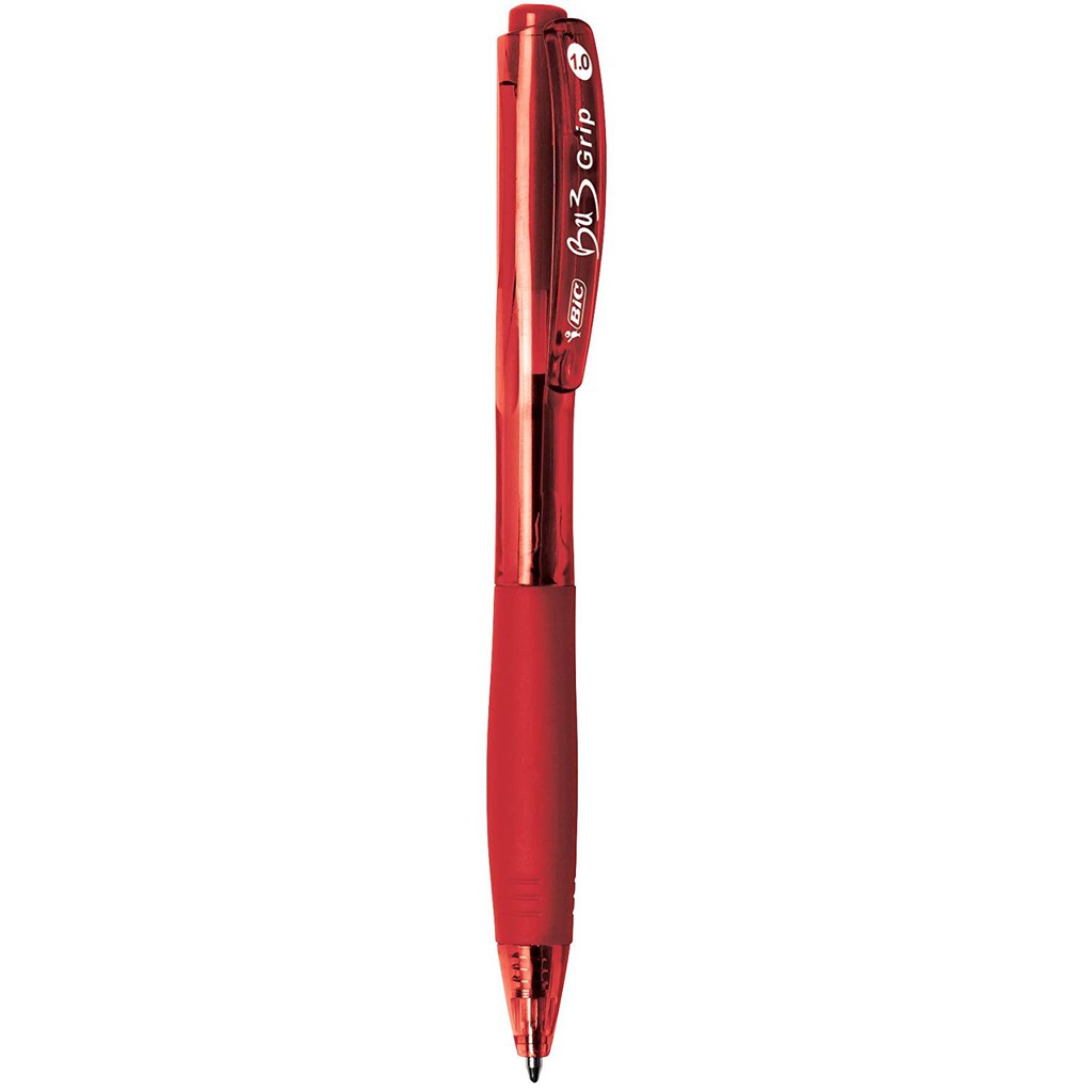 Bút BIC Bút bấm nhấn nút ra vào BU3 Grip Retractable Ball Pen, Cỡ ngòi 1.0 mm, 1 cây