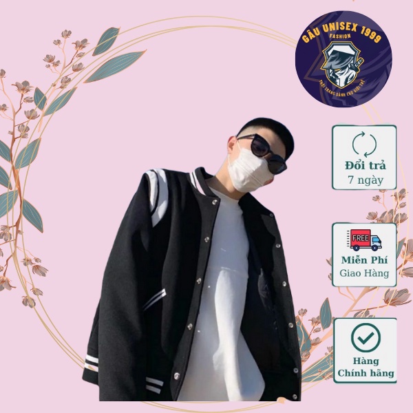 Áo Khoác Bomber Nỉ Varsity jacket - Áo Khoác Bomber Mùa Đông
