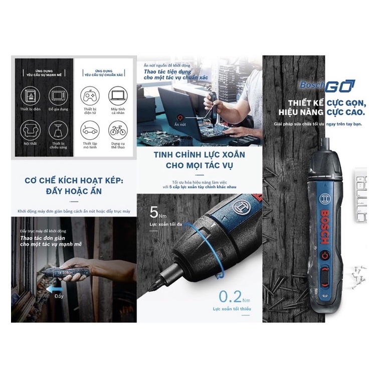 MÁY VẶN VÍT DÙNG PIN 3,6V BOSCH GO 2