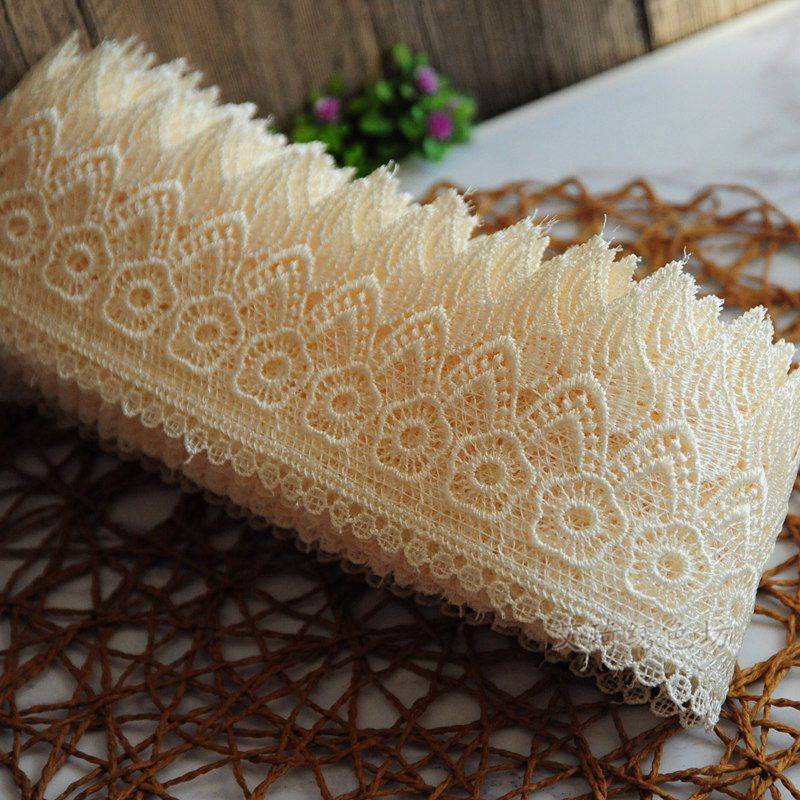 Dây Thêu Họa Tiết Lá Rộng 9CM Dài 1yard(0.9M)