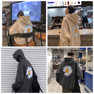 Áo hoodie vải nỉ lót bông dày dặn thêu bông 2