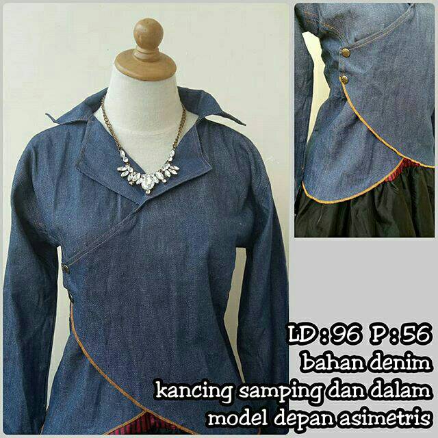 Áo khoác denim lửng in chữ HIGH QUALITY IMPORT