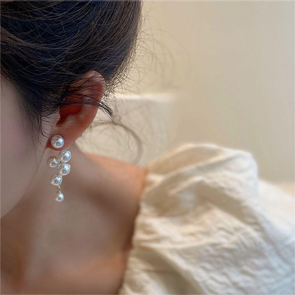 1 Đôi Bông Tai Hình Tua Rua Đơn Giản Phong Cách Vintage Thanh Lịch Cho Nữ