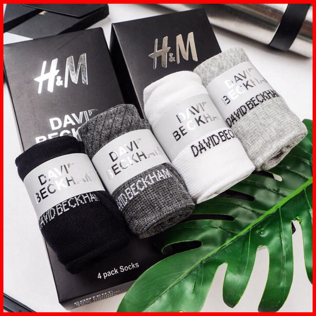 Set 4 Đôi Tất HM DAVID BECKHAM Full Box