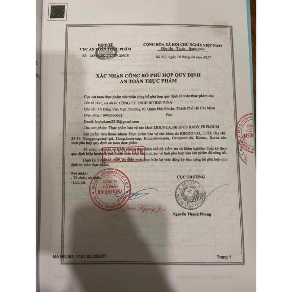 [GIÁ GỐC] Men Vi Sinh Bifidus Baby giúp bé bổ sung lợi khuẩn Hộp 30 Gói
