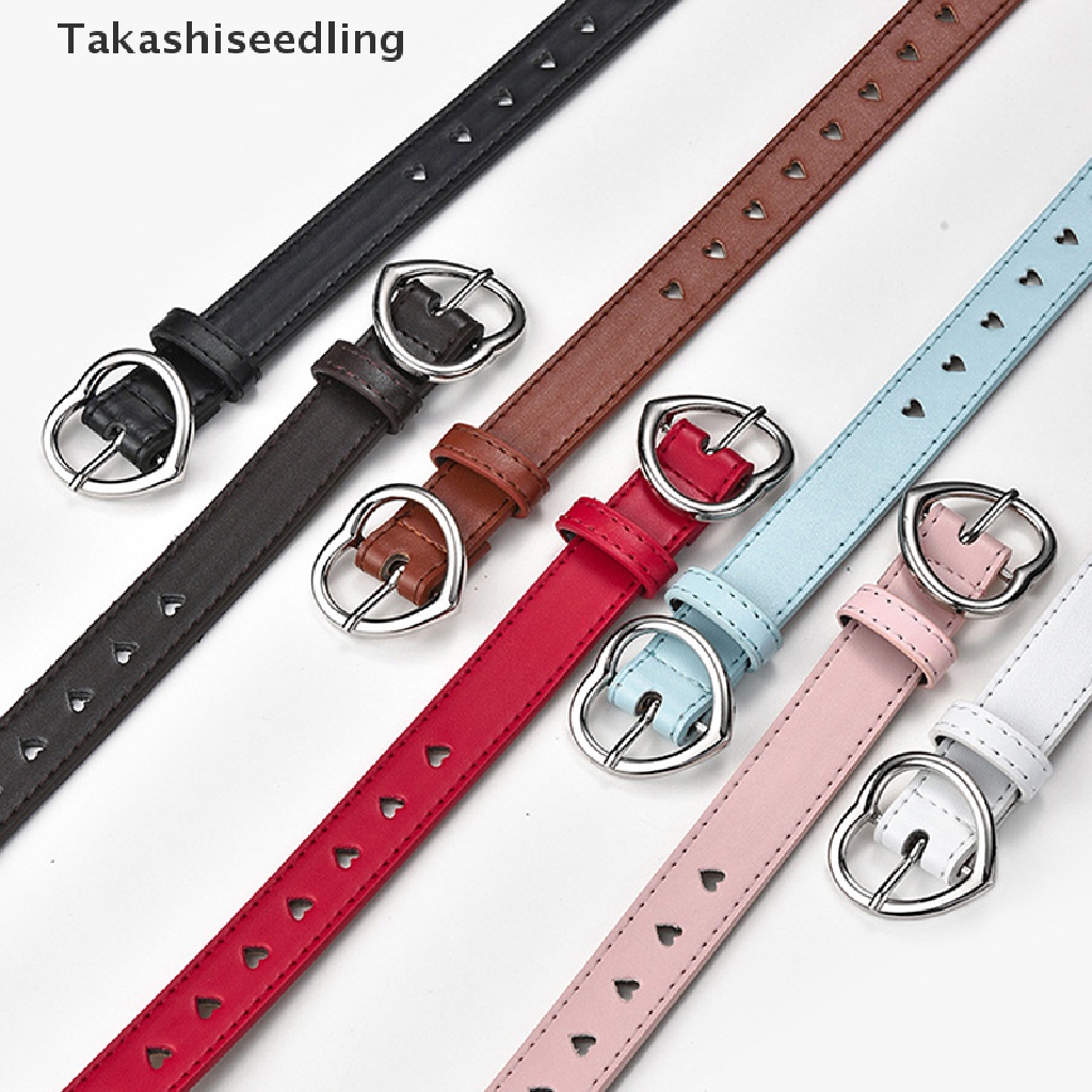 Thắt Lưng Giả Da Khóa Trái Tim Dễ Thương Cho Bé Gái