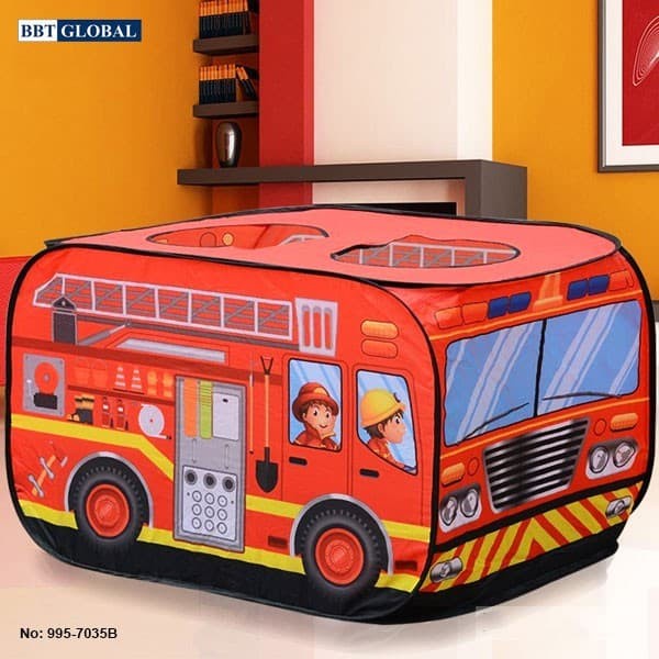 Lều chơi trẻ em hình hoạ tiết ô tô xe buýt 2 tầng (tặng 10 bóng nhựa 5cm)