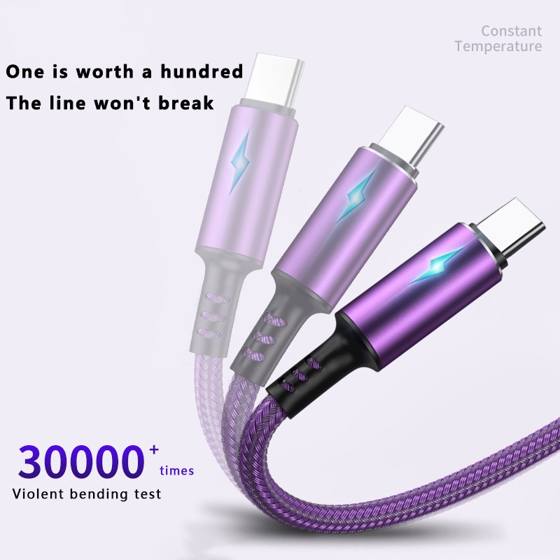 Dây cáp sạc nhanh USB Type C 5A cho Xiaomi Samsung Huawei M30 P40 Oppo Vivo