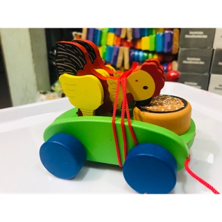 Bộ đồ chơi gà mổ thóc có dây kéo