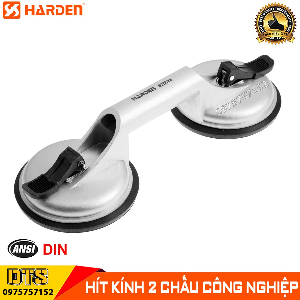 Hút kính, hít kính 2 chấu công nghiệp HARDEN PRO, C-MART hút gạch nhôm đúc nguyên khối, cao su nguyên chất lực hút mạnh