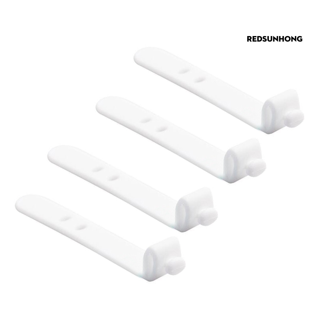 Bộ 4 dây quấn cáp tai nghe/cáp sạc bằng silicon chất lượng cao
