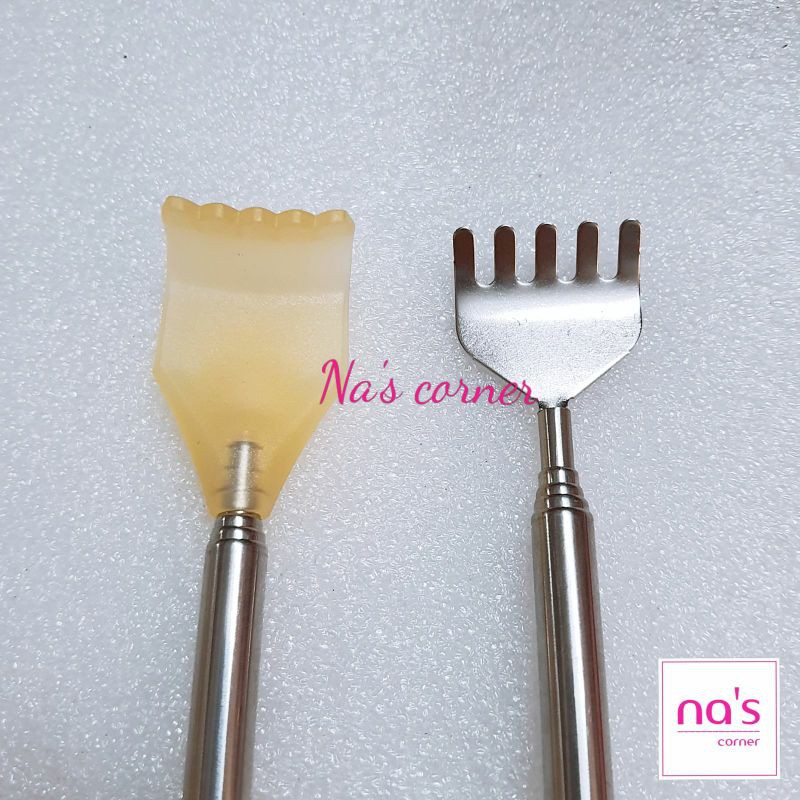 Cây gãi lưng inox bàn tay gãi ngứa có tăng giảm điều chỉnh độ dài có móc treo tiện dụng bền tốt