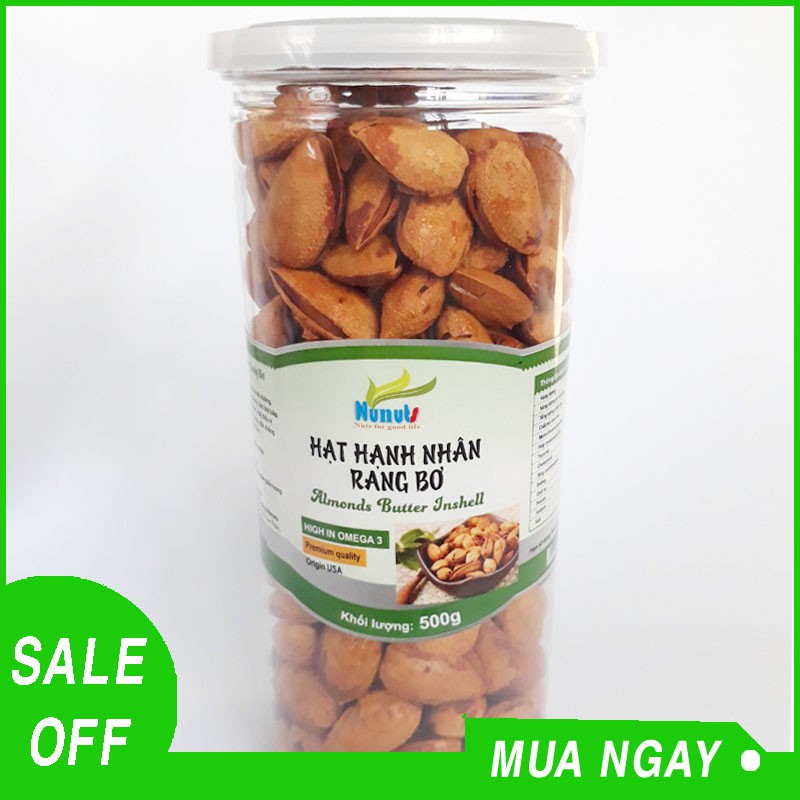 [ HÀNG LOẠI 1] Hạt Hạnh Nhân Mỹ Rang Bơ - Loại Vỏ Mỏng, Hạt To.