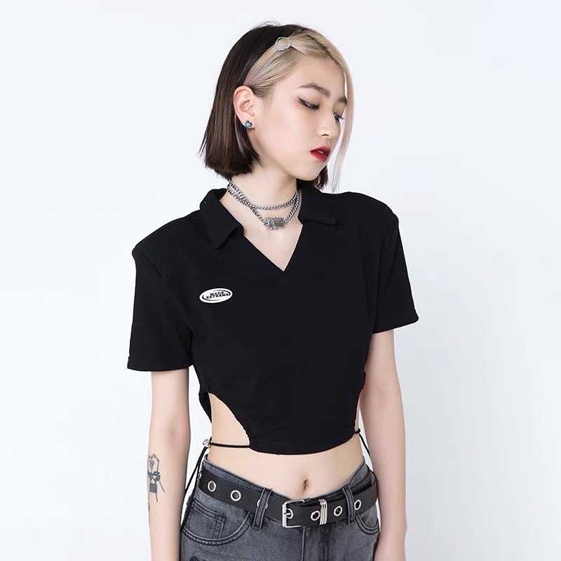 Áo croptop cutout eo
