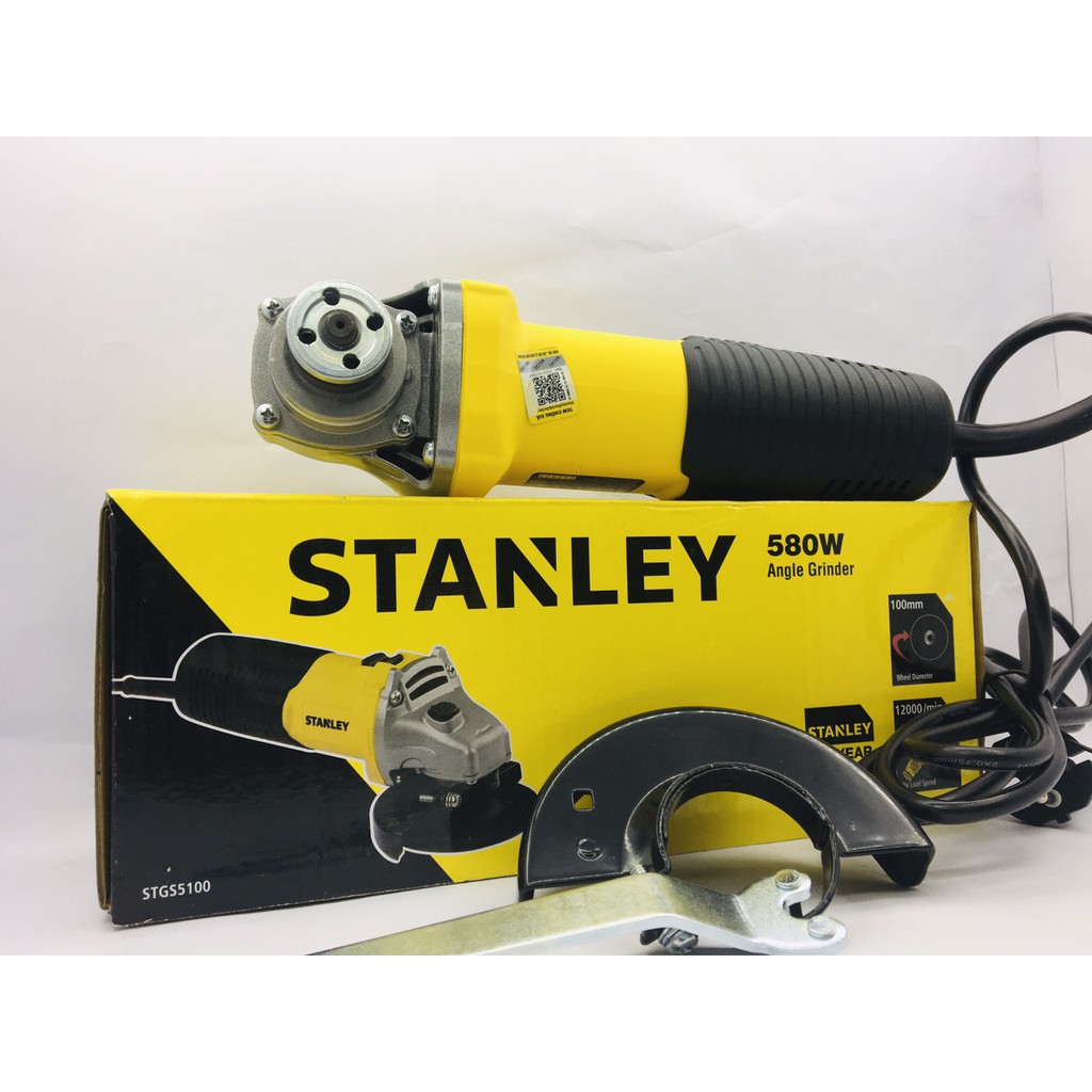 Máy mài góc Stanley 100mm 580W/680W công tắc đầu STGS5100-B1/STGT6100-B1, máy mài cầm tay chính hãng tại Ngô Thành Lợi