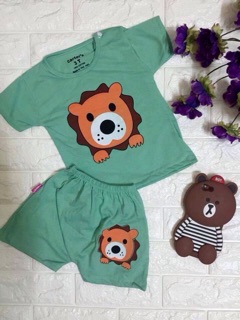 Set 5 bộ cotton hình thú