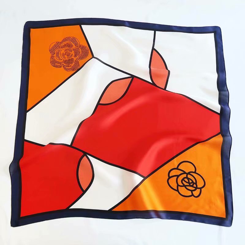 Khăn Choàng Lụa Nhân Tạo In Họa Tiết Thời Trang Kích Thước 70CM (27.55inch) WJ1026-135