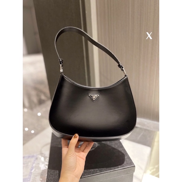 Túi xách prada kẹp nách sz 27 chất da thật