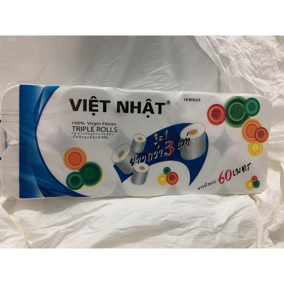 [HOT DEAL GIẢM GIÁ CỰC SỐC] Giấy vệ sinh việt nhật 10 cuộn x 3 lớp, hàng chuẩn công nghệ Nhật