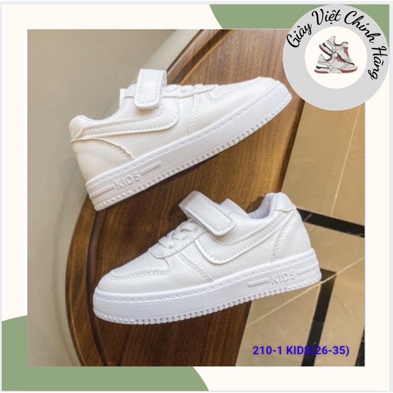 Giày thể thao trẻ em 26-35❤️FREESHIP❤️ Bata sneakers bé trai và bé gái đế bằng màu trắng full 210-1 KIDS