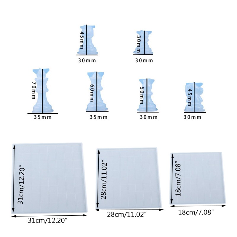 Khuôn Silicon Làm Đồ Thủ Công Hình Cờ Vua