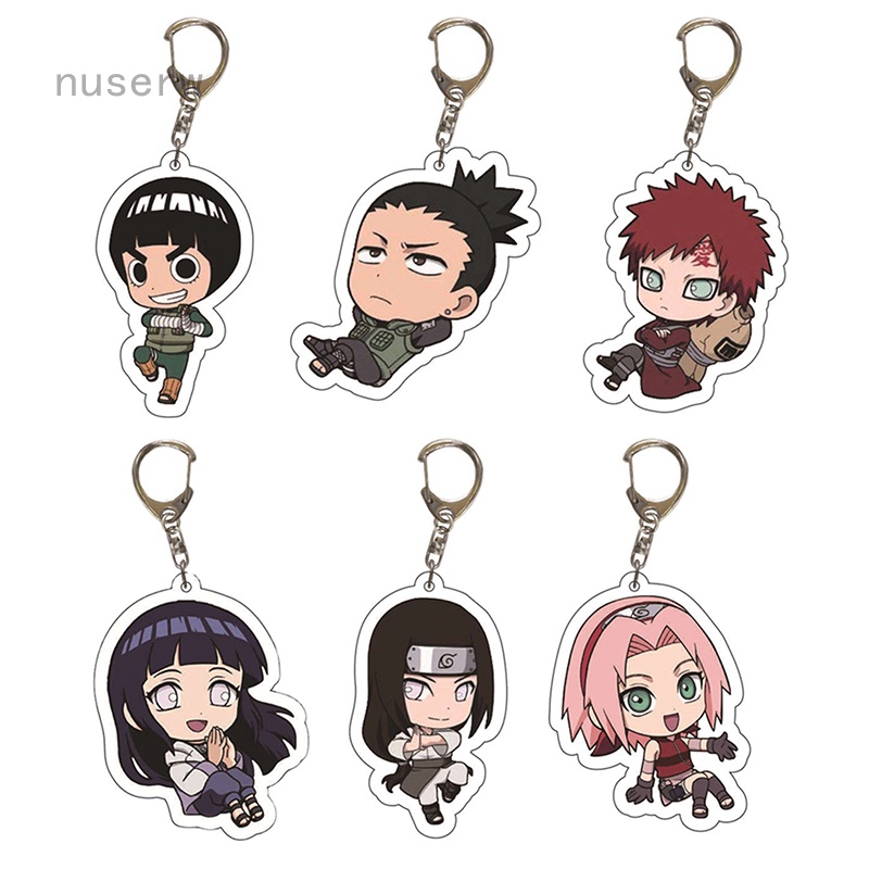 Móc Khóa Nhựa Acrylic Hai Mặt Hình Nhân Vật Anime Naruto Sasuke/itachi/Kakashi