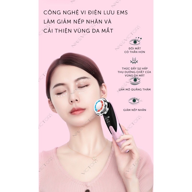 Máy Điện Di Đẩy Tinh Chất Massage Nâng Cơ Mặt, Máy Tẩy Trang (Hàng Nội Địa)