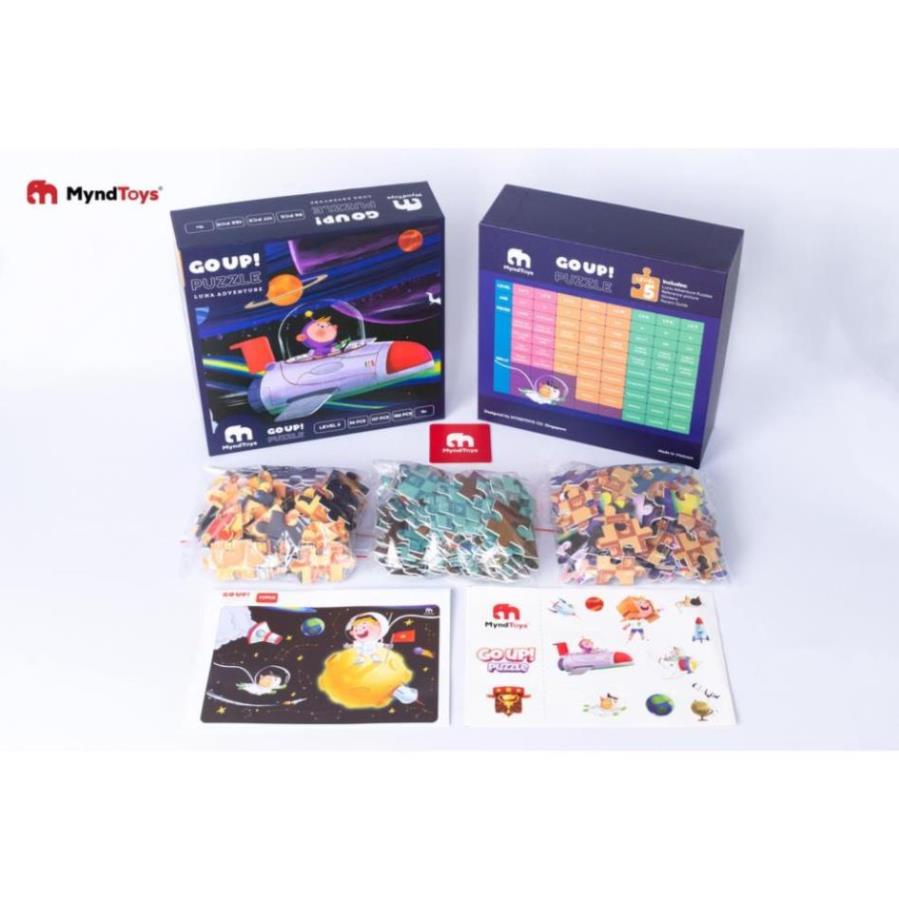 Đồ Chơi Xếp Hình Thông Minh MyndToys - GO UP! Puzzle Level 5 - Luna Adventure Series P - Cuộc Du Hành Vũ Trụ Kì Ảo