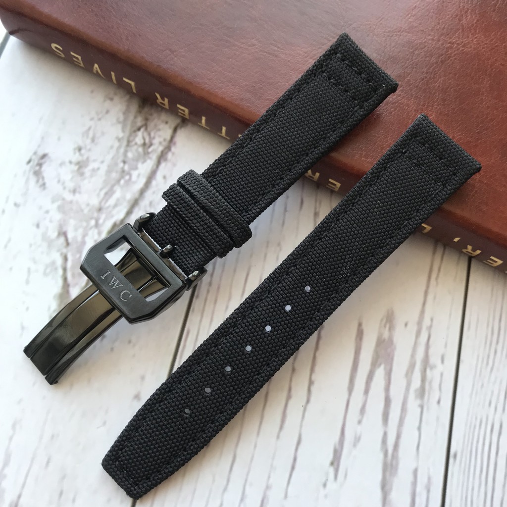 Vòng Đeo Tay Vải Da Phối canvas Chống Thấm Nước 20mm 21mm 22mm