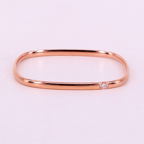 Vòng Tay Hình Chữ Nhật Đính 1 Viên Đá Nhân Tạo Thép Titan Ko Rỉ TT 3598