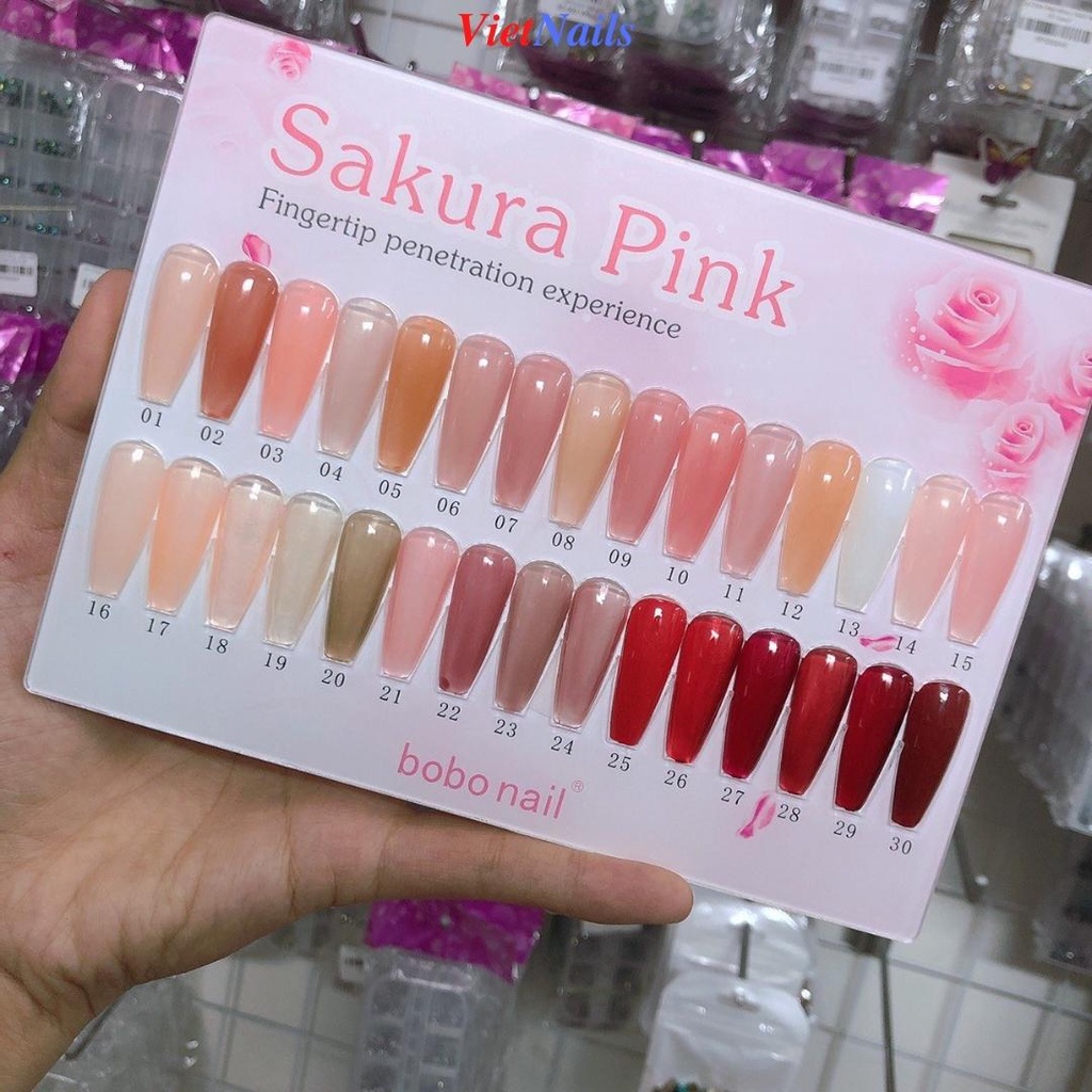 Sơn Gel Thạch Bobo Chất Gel Đậm Đặc Lên Chuẩn Màu Dung Tích 15ml