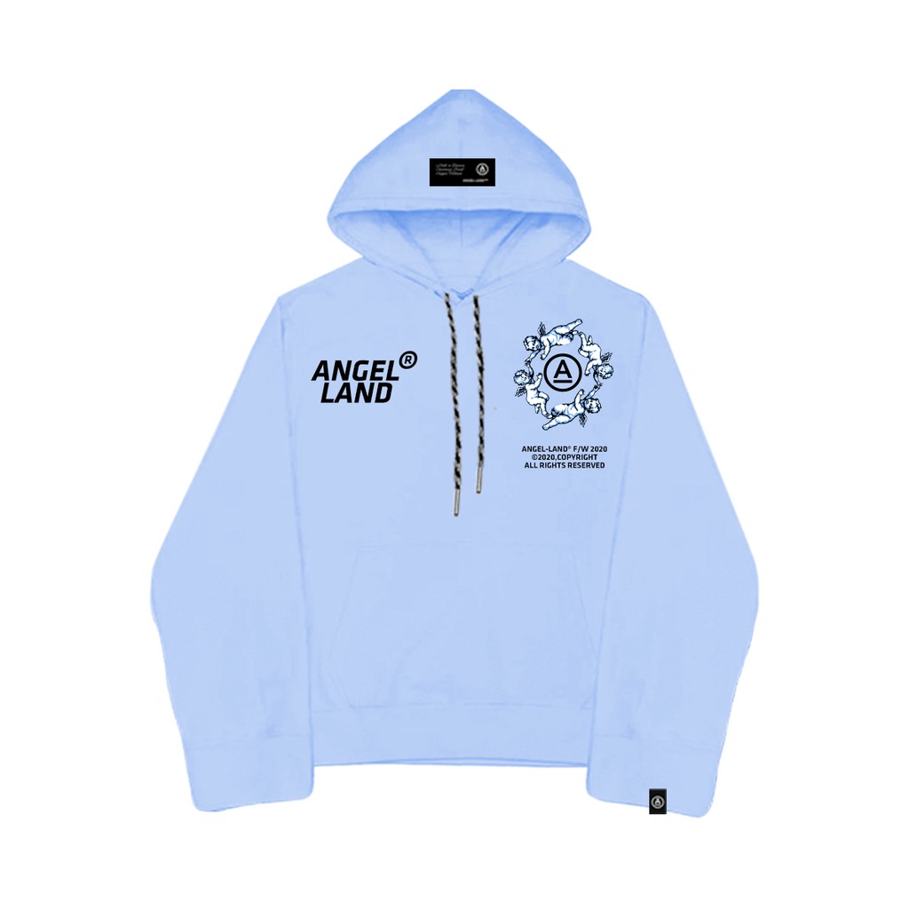 ÁO HOODIE THE FOURS-XANH ANGEL-LAND CHÍNH HÃNG UNISEX | BigBuy360 - bigbuy360.vn