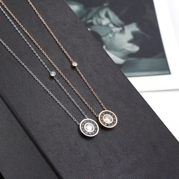 Dây Chuyền Khoen Tròn Titan Không Đen TT 1828