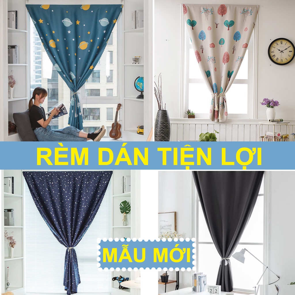 [Mã LIFEHLDEC giảm 10% đơn 99k] Rèm cửa dán keo ❤️Freeship❤️ không cần thanh treo (nhiều mẫu và size)