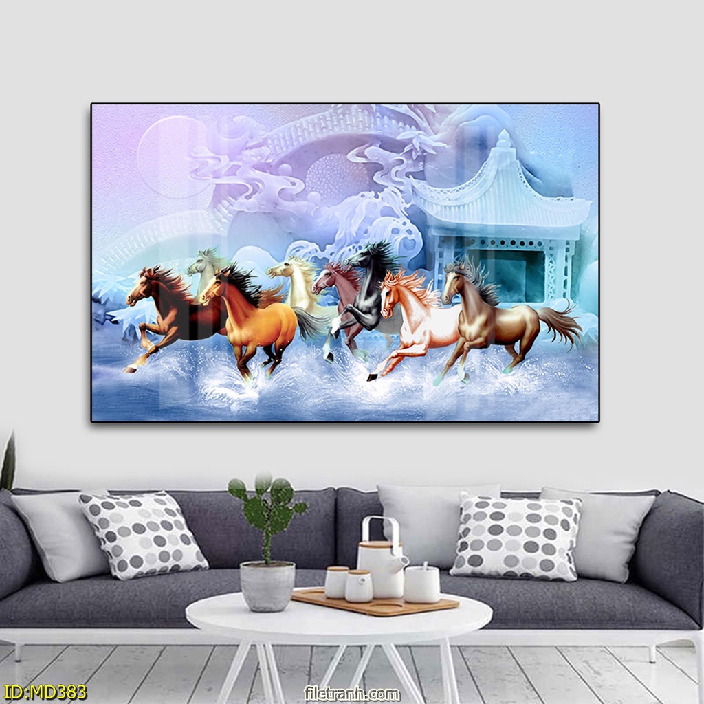 - Tranh "Mã đáo thành công'', tổng hợp liên tục các mẫu tranh mới, chỉ có tại Home Decor, tranh tráng gương 5D