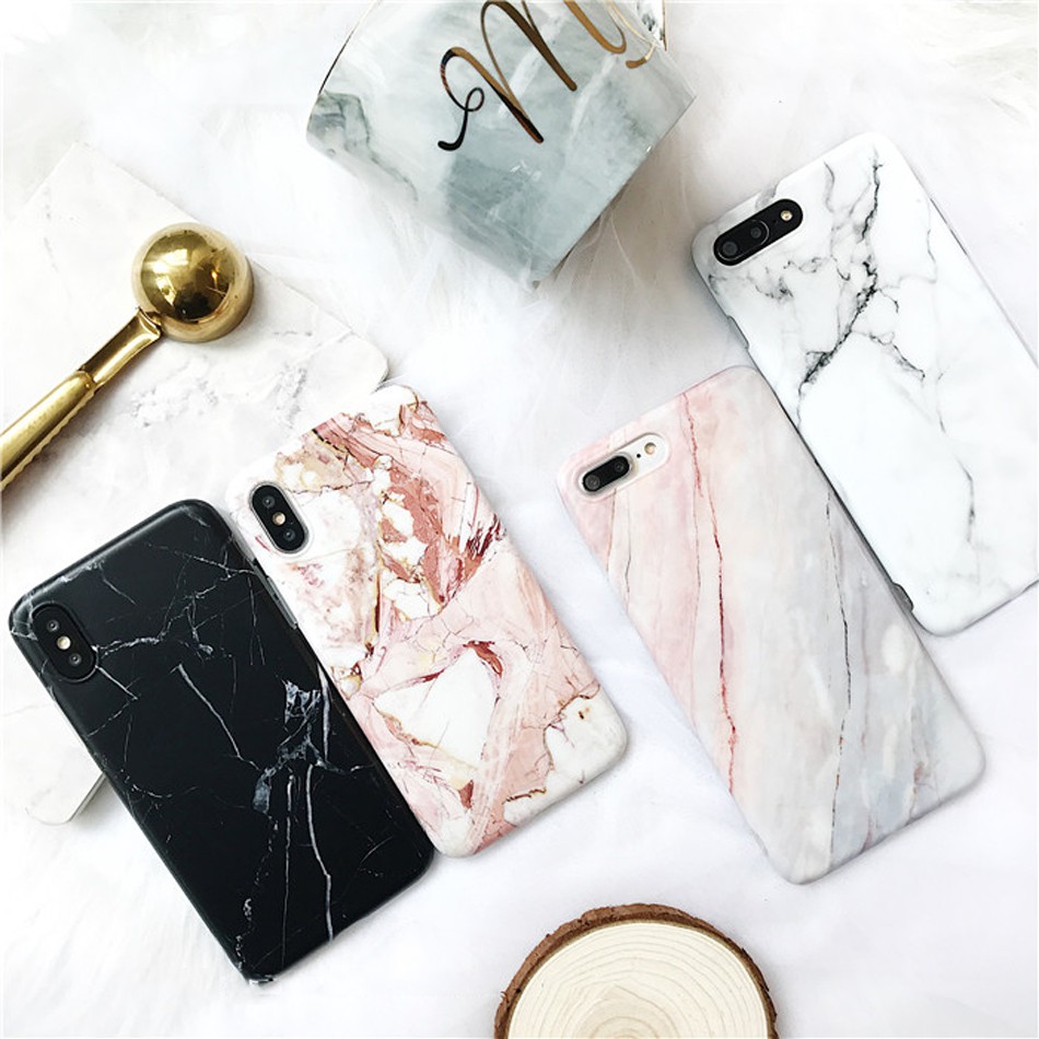 Ốp Điện Thoại Họa Tiết Đá Hoa Cương Cho iPhone 7 8 Plus 11 12 13 Pro X XS MAX XR 13 12 Pro MAX
