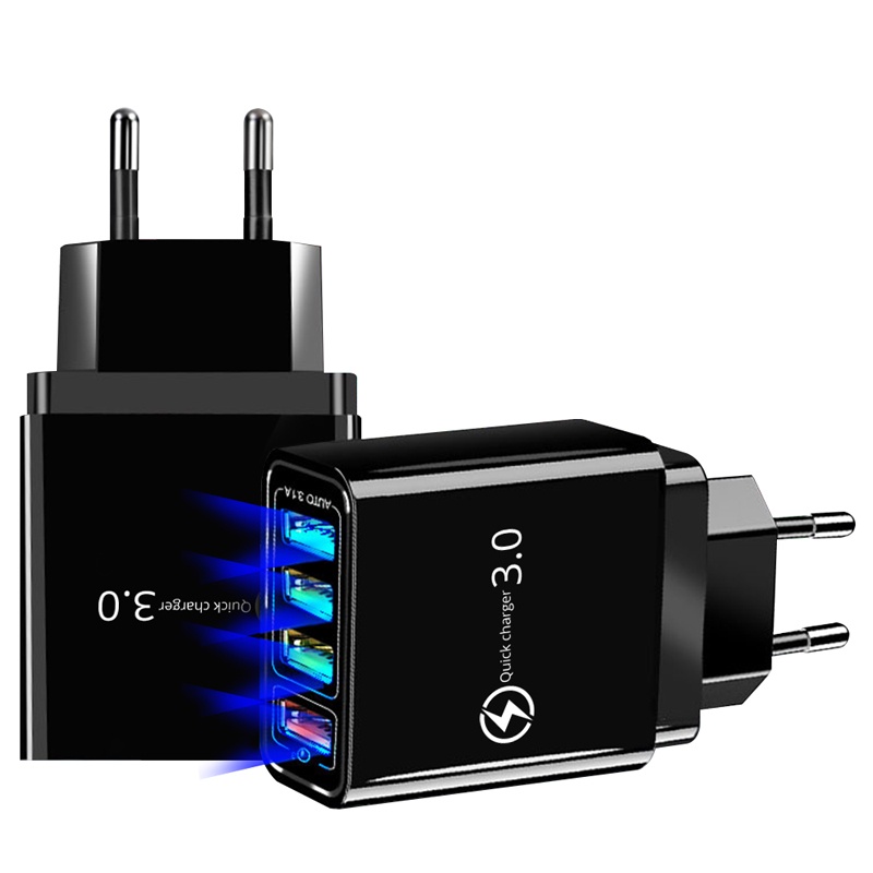 Củ sạc nhanh Ankndo 4 cổng USB QC 3.0 dành cho điện thoại