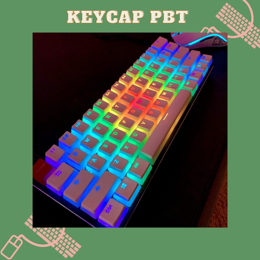 Keycap PBT Pudding Xuyên Led Cho Phím Cơ New