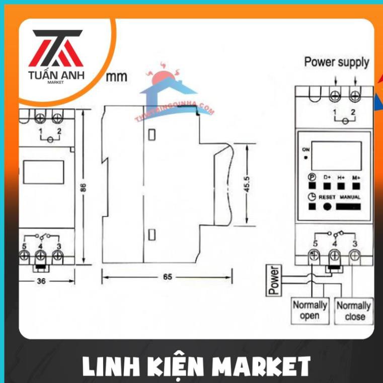 Công tắc hẹn giờ theo thời gian thực THC15A