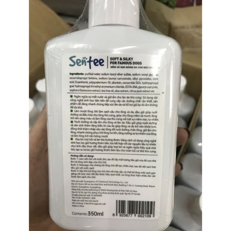 Sữa Tắm Sentee Cho Chó Siêu Thơm Mượt -350ml