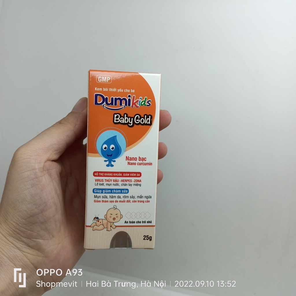 Dumikids baby gold kem bôi thiết yếu cho bé tuýp 25g