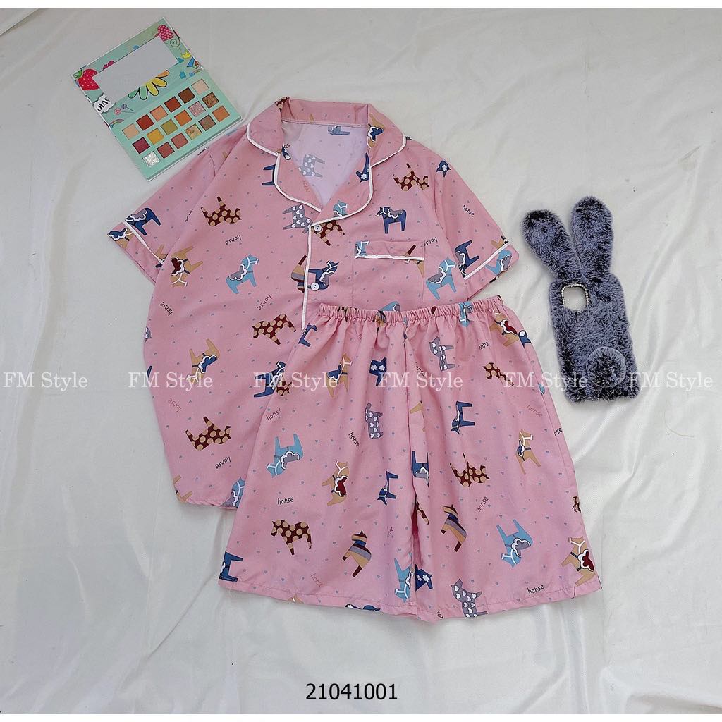 [Kate mềm] Bộ ngủ Pijama đùi chất mềm freesize&lt;60kg (Mã 02)