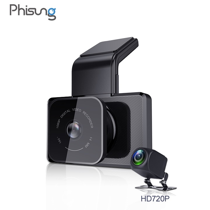 Camera hành trình ô tô K10, tích hợp camera sau, Wifi, GPS. Thương hiệu cao cấp Phisung [CHÍNH HÃNG - BẢO HÀNH 1 NĂM]