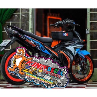 Tem Trùm Exciter 135 mẫu shark màu đen xanh cam