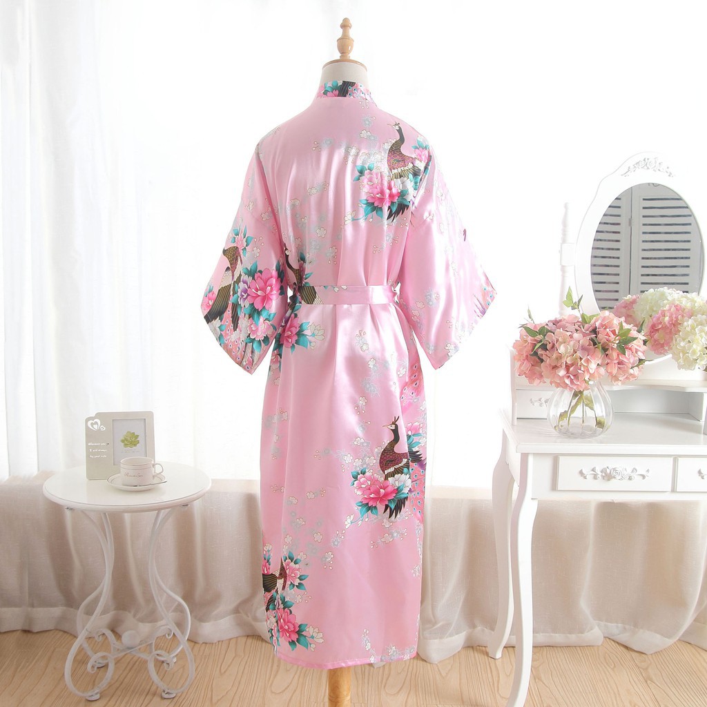Áo ChoàNg TắM KiểU Kimono In Hoa