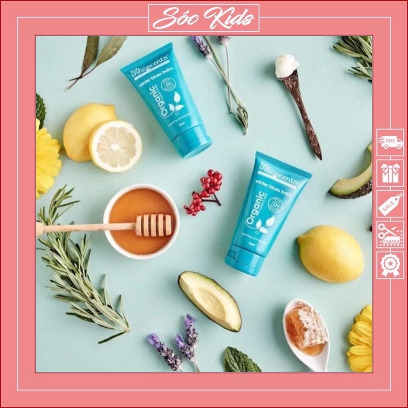 Kem Bôi Ấm Ngực Hữu Cơ Organic  Little Innoscents Úc 75ML Phòng Cảm Lạnh Cho Bé 0 Tháng -CHUẨN ÚC | DATE XA | SÓC KIDS